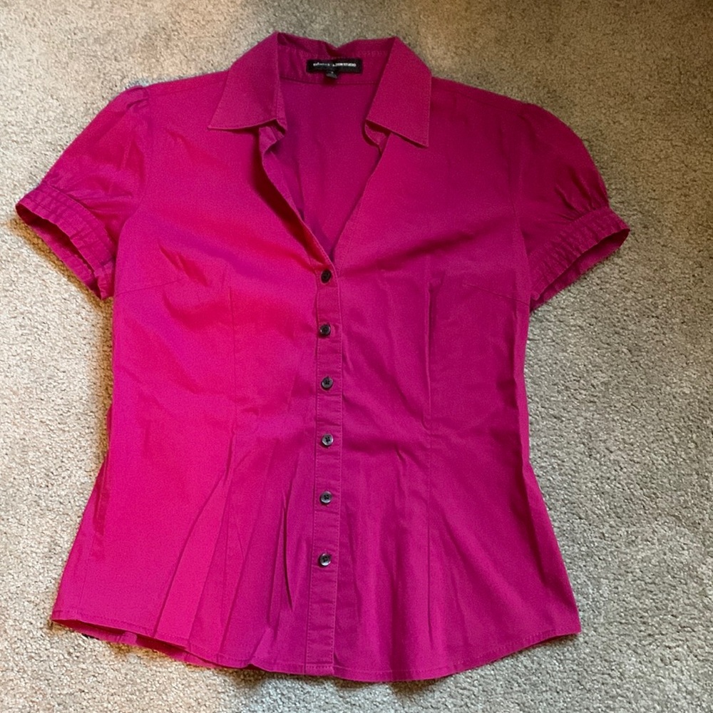Express Short Sleeve Button Down Dress Shirt - Size small